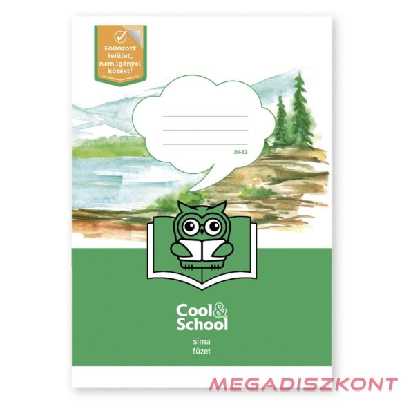 Füzet sima Okos Bagoly A/5 20-32 bekötött
