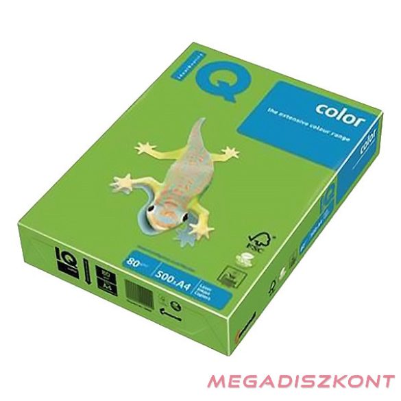 Fénymásolópapír színes IQ Color A/3 80 gr intenzív májuszöld MA42 500 ív/csomag