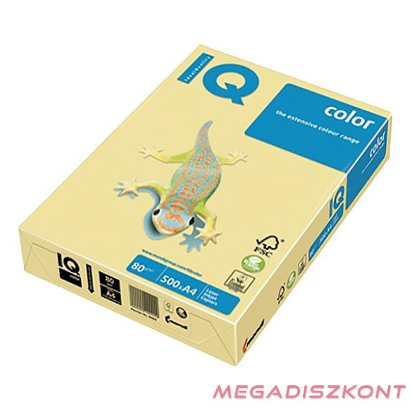 Fénymásolópapír színes IQ Color A/4 160 gr pasztell vanília BE66 250 ív/csomag