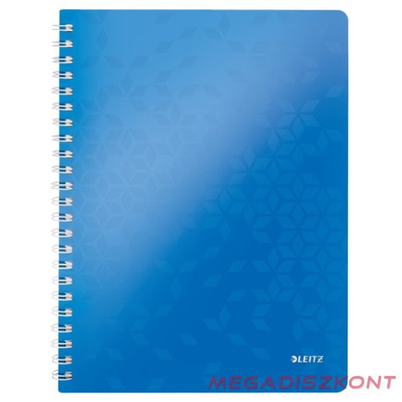 Spirálfüzet LEITZ Wow A/4 80 lapos kockás kék