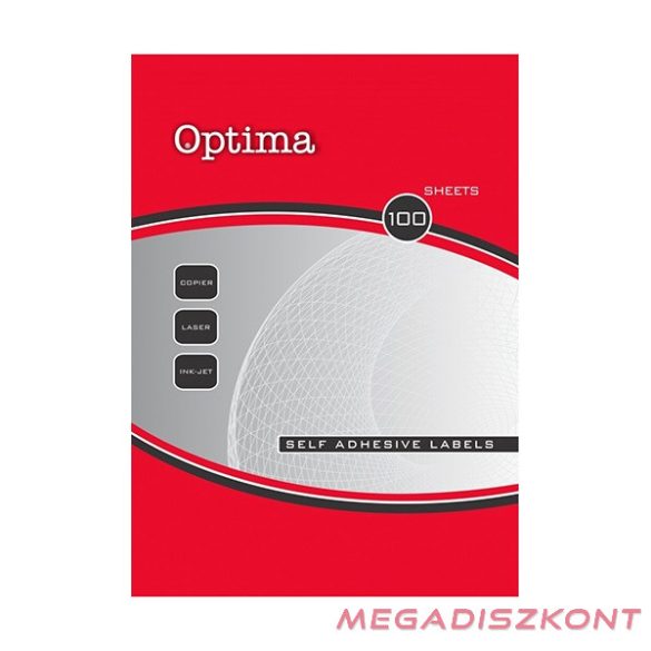 Etikett OPTIMA 32103 105x74mm 800 címke/doboz 100 ív/doboz
