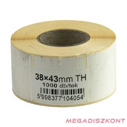Etikett tekercses thermo 43X38mm