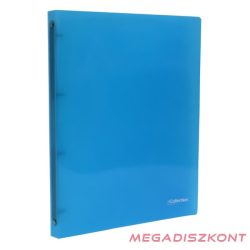 Gyűrűskönyv E-COLLECTION A/4 20 mm 4 gyűrű PP kék