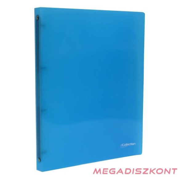 Gyűrűskönyv E-COLLECTION A/4 20 mm 4 gyűrű PP kék