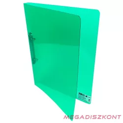 Gyűrűskönyv A/4 20 mm 2 gyűrű átlátszó zöld