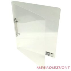 Gyűrűskönyv A/4 20 mm 2 gyűrű átlátszó fehér