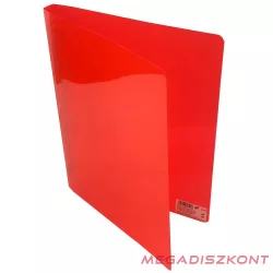 Gyűrűskönyv A/4 20 mm 4 gyűrű átlátszó piros