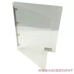 Gyűrűskönyv A/4 20 mm 4 gyűrű átlátszó fehér