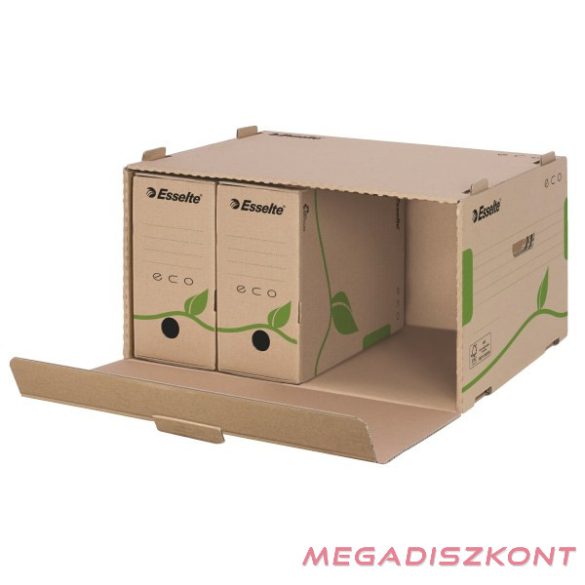 Archiváló konténer dobozoknak ESSELTE Eco 439x259x340 mm előre nyíló tetővel barna