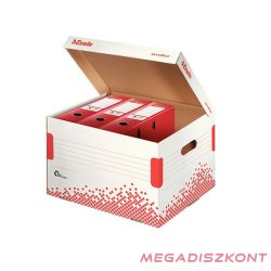   Archiváló konténer iratrendezőnek ESSELTE Speedbox 392x301x334 mm felfele nyíló tetővel fehér