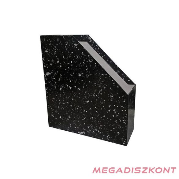 Irattartó papucs 90 mm karton márvány mintás fekete