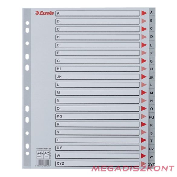Regiszter ESSELTE A/4 műanyag maxi A-Z