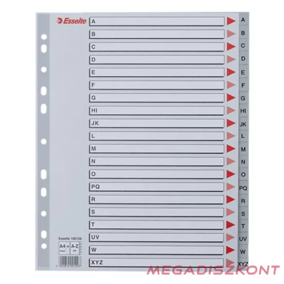 Regiszter ESSELTE A/4 műanyag maxi A-Z