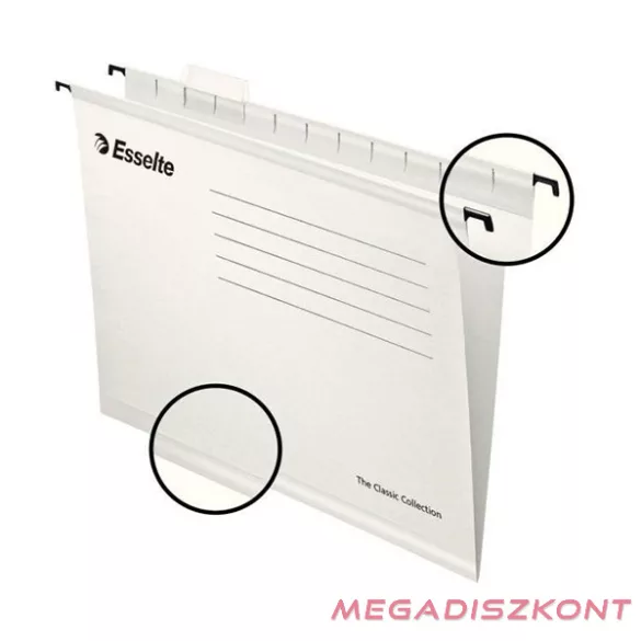 Függőmappa ESSELTE Classic A/4 karton újrahasznosított fehér 25 darabos
