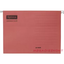 Függőmappa OPTIMA A/4 karton piros 25 darabos