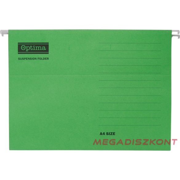 Függőmappa OPTIMA A/4 karton zöld 25 darabos