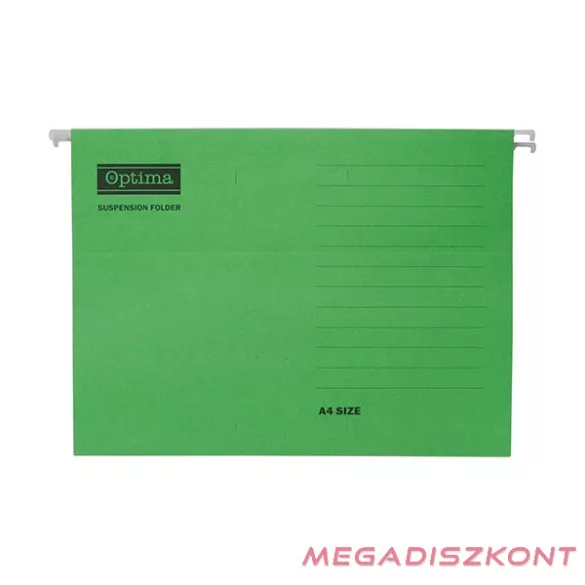 Függőmappa OPTIMA A/4 karton zöld 25 darabos