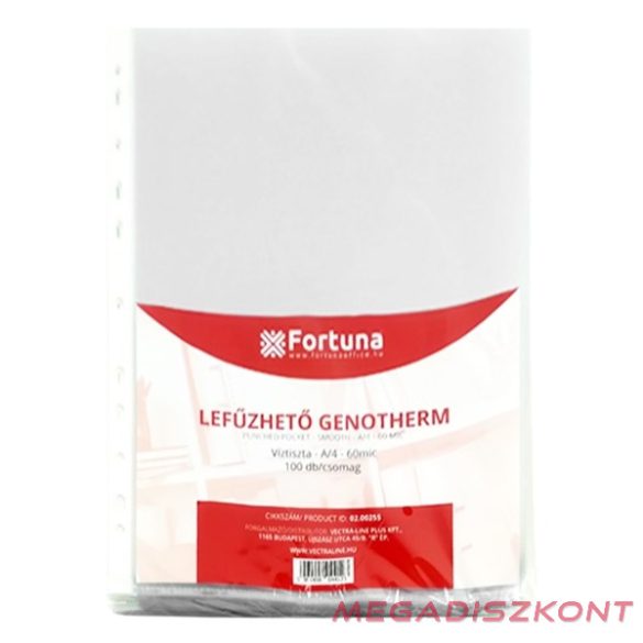 Lefűzhető genotherm FORTUNA A/4 60 mikron víztiszta 100 darabos