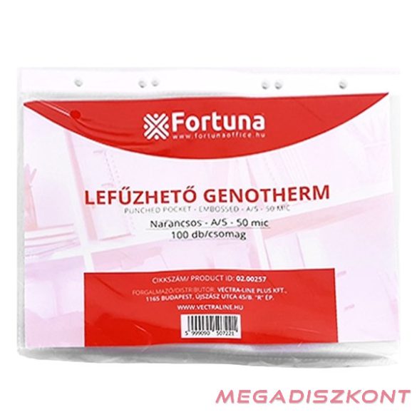 Lefűzhető genotherm FORTUNA A/5 50 mikron narancsos 100 darabos