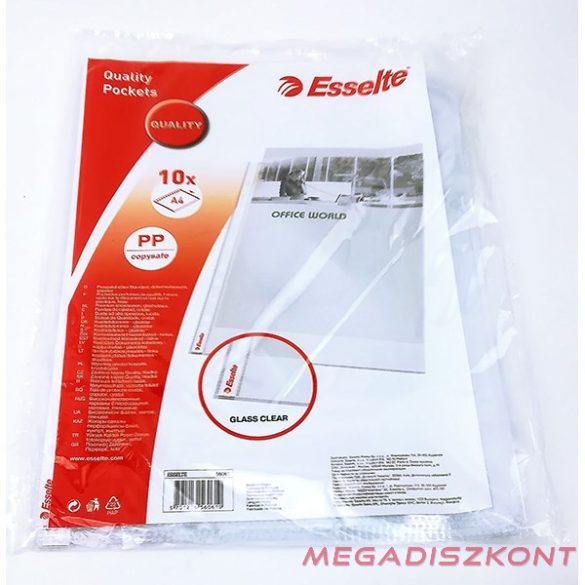 Lefűzhető genotherm ESSELTE luxus A/4 55 mikron víztiszta 10 darabos