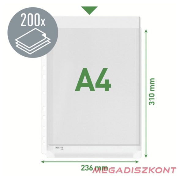 Lefűzhető genotherm LEITZ Jumbo A/4 170 mikron narancsos 10 darabos