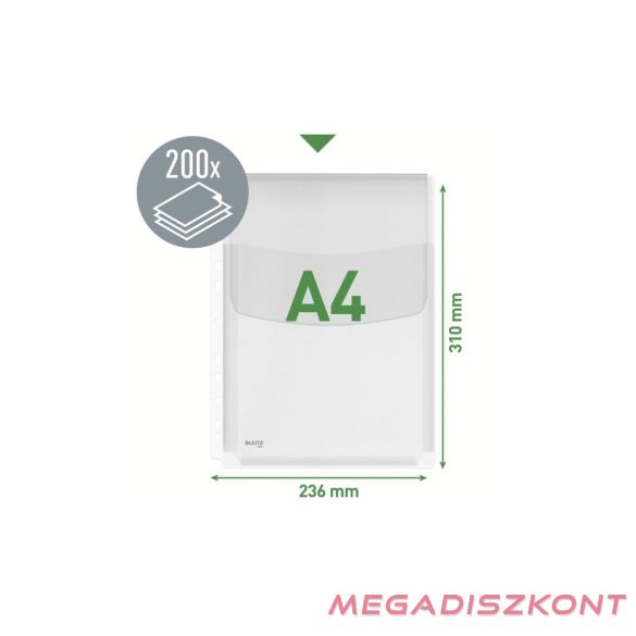 Lefűzhető genotherm LEITZ Jumbo A/4 170 mikron füles narancsos 5 darabos