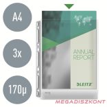 Lefűzhető genotherm LEITZ Jumbo A/4 170 mikron fémsínnel narancsos 3 darabos