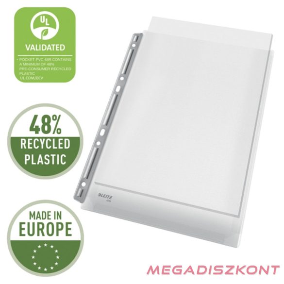 Lefűzhető genotherm LEITZ Jumbo A/4 170 mikron fémsínnel narancsos 3 darabos