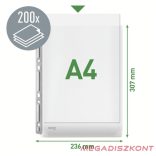 Lefűzhető genotherm LEITZ Jumbo A/4 170 mikron fémsínnel narancsos 3 darabos