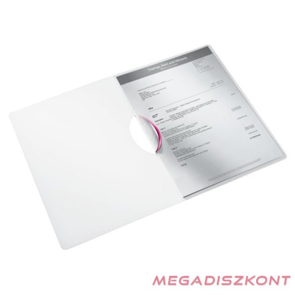 Gyorsfűző LEITZ Wow Colorclip A/4 rózsaszín