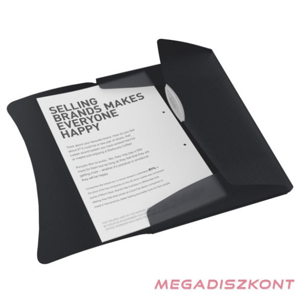 Gumis mappa ESSELTE Vivida A/4 műanyag fekete