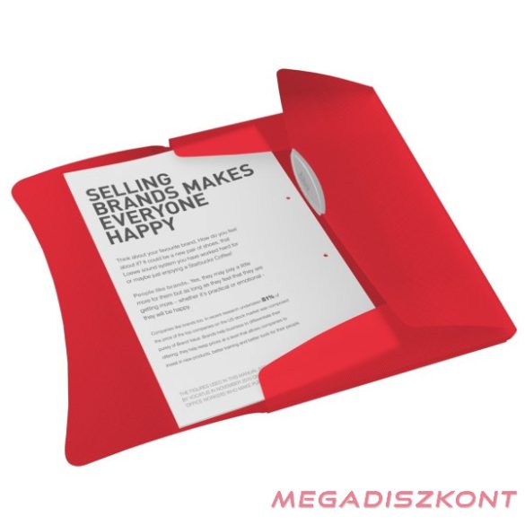 Gumis mappa ESSELTE Vivida A/4 műanyag piros