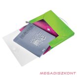Gumis mappa LEITZ Wow Jumbo A/4 műanyag 30mm zöld