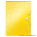 Gumis mappa LEITZ Wow Jumbo A/4 műanyag 30mm sárga