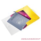 Gumis mappa LEITZ Wow Jumbo A/4 műanyag 30mm sárga