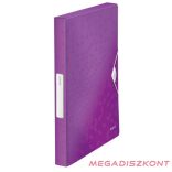 Gumis mappa LEITZ Wow Jumbo A/4 műanyag 30mm lila