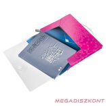 Gumis mappa LEITZ Wow Jumbo A/4 műanyag 30mm rózsaszín