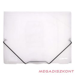 Gumis mappa E-COLLECTION A/4 műanyag átlátszó