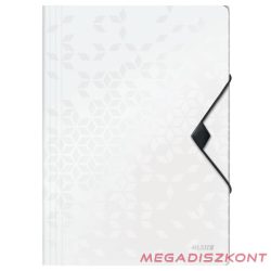 Gumis mappa LEITZ Wow A/4 műanyag fehér