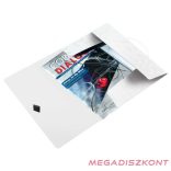 Gumis mappa LEITZ Wow A/4 műanyag fehér