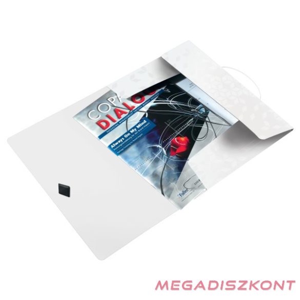 Gumis mappa LEITZ Wow A/4 műanyag fehér