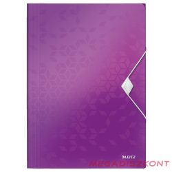 Gumis mappa LEITZ Wow A/4 műanyag lila