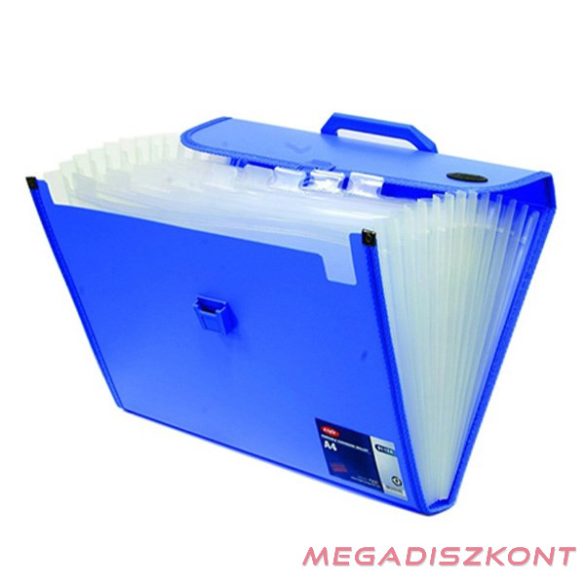 Irattartó táska EAGLE 12 rekeszeres harmónikás A/4 kék