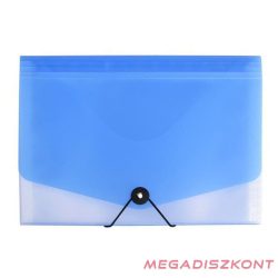 Harmónika mappa OPALINE A/4 13 részes gumis kék