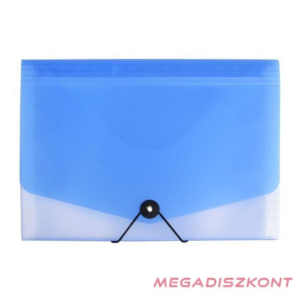 Harmónika mappa OPALINE A/4 13 részes gumis kék