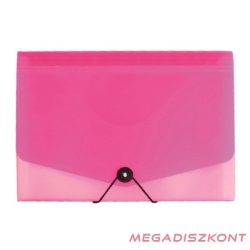 Harmónika mappa OPALINE A/4 13 részes gumis pink