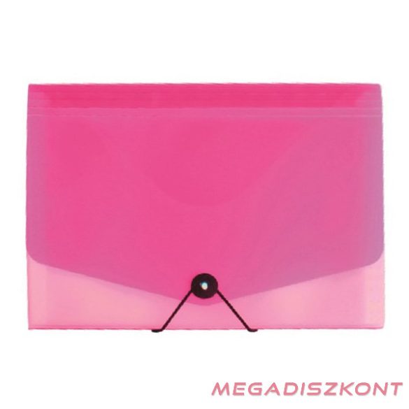 Harmónika mappa OPALINE A/4 13 részes gumis pink