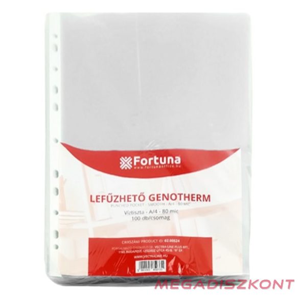 Lefűzhető genotherm FORTUNA A/4 80 mikron víztiszta 100 darabos