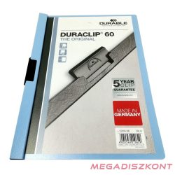 Klipmappa DURABLE Duraclip A/4 60 lapig kék