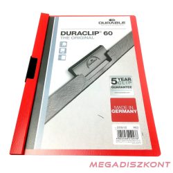 Klipmappa DURABLE Duraclip A/4 60 lapig piros